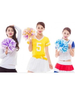 Tissue Pom Poms 2pack 12" Cheerleading Metallic Foil & Plastic Ring Pom Poms Cheerleading Poms (80g) - yellow - CL1883KNRNX $...