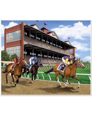Favors Horse Racing Insta-Mural Photo Op 2 Piece Derby Day Decorations- Sports Party Supplies- Wall Décor- 5' x 6'- Multicolo...