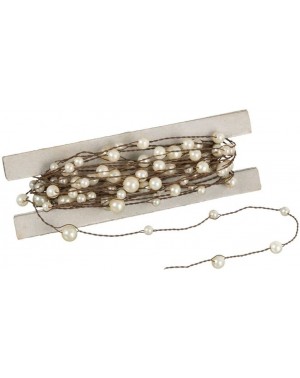 Garlands 24' Strand of Rustic Beaded Wire Garland (White (Simulated Pearl)) - C811BV8N9HX $13.09