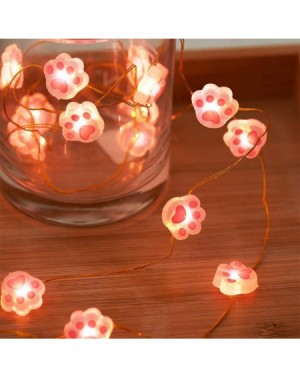 Indoor String Lights Decorative Lights Cat Claw String Lights 10 foot 40 LEDs with Remote Control Cute Cat Animal Paw Print F...