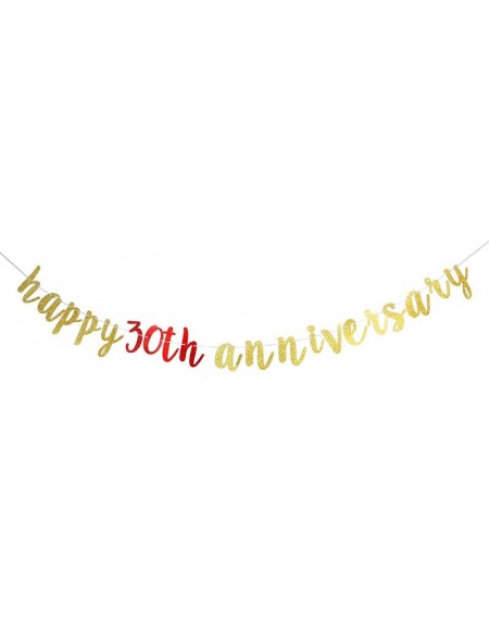 Banners Happy 30th Anniversary Banner- for 30th Anniversary Party Decoration- 30th Wedding Anniversary Party Decoration Photo...