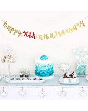 Banners Happy 30th Anniversary Banner- for 30th Anniversary Party Decoration- 30th Wedding Anniversary Party Decoration Photo...