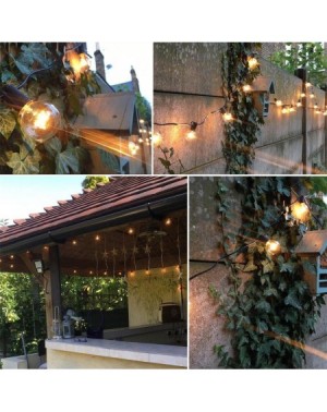 Outdoor String Lights 50Ft G40 Globe String Lights for Indoor&Outdoor Commercial Use- Retro Outdoor String Lights for Patio B...