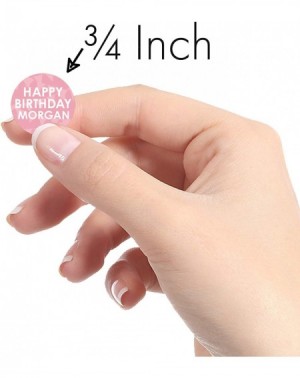 Favors Personalized Happy Birthday Party Favor Stickers with Name - 180 Labels (Light Pink) - Light Pink - CT198SQQ0AX $14.72