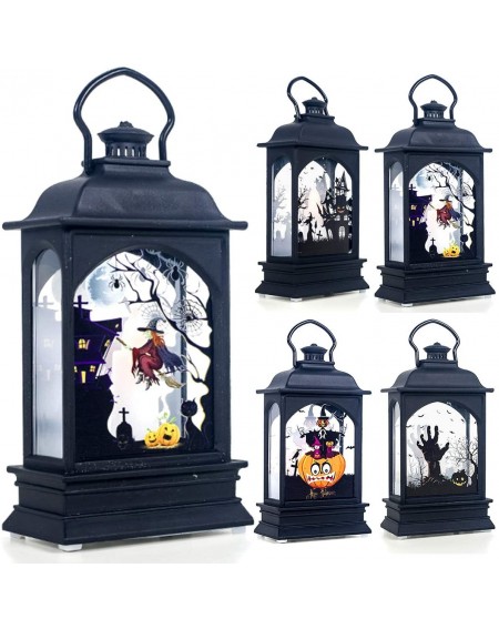 Centerpieces Halloween Mini Lanterns- Vintage Battery Operated Hanging Pumpkin LED Nightlight Party Props Supplies for Hallow...