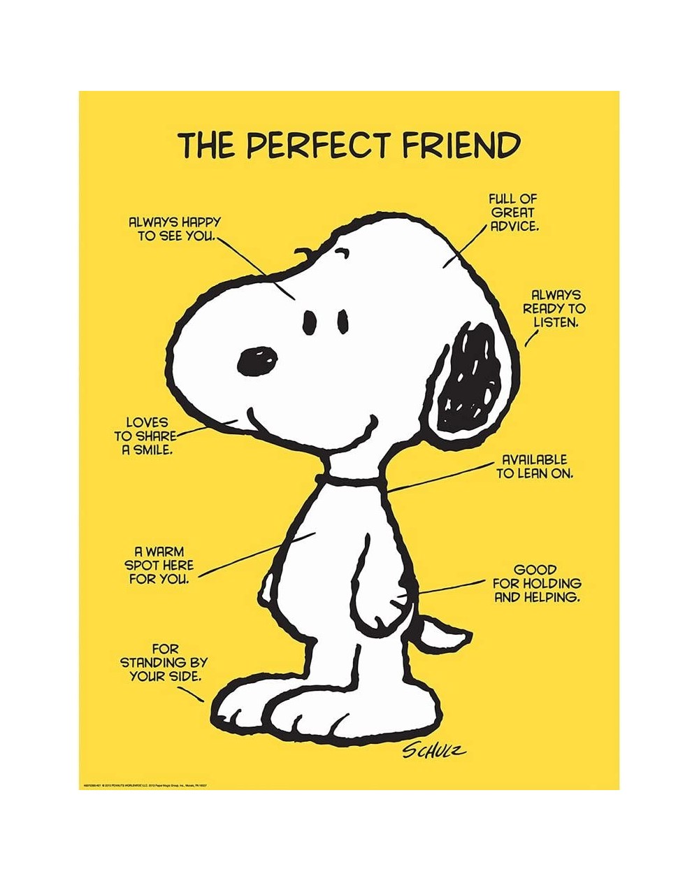 Photobooth Props Classroom Posters- Measures 17" x 22" - Peanuts The Perfect Friend - The Perfect Friend - C911J1DGC47 $9.58
