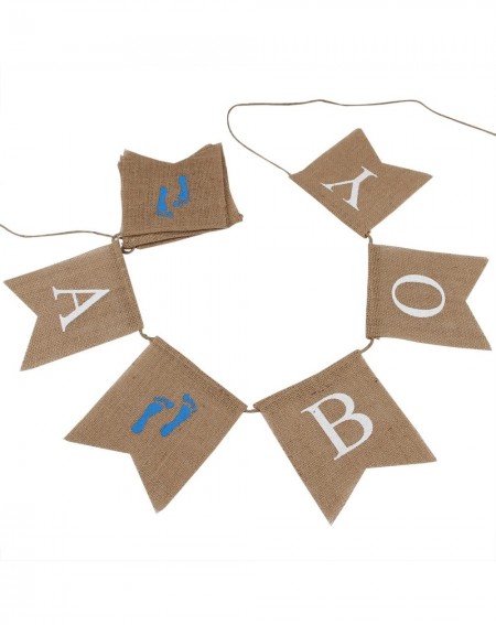 Banners & Garlands It's A Boy Banner Burlap - Baby Shower-Boy's 1st Birthday Party Bunting Decorations 2.8ft - CA12OBIMRJT $1...
