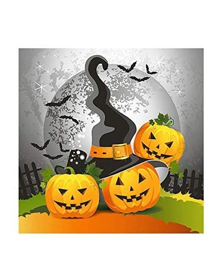 Tableware Halloween Cocktail Size Napkins Full Moon Fright - 20 Count - Full Moon Fright - CS18XKY07H5 $9.59
