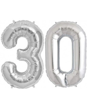 Balloons Silver Number 30 Balloon- 40 Inch - Silver Number 30 - CG18I4MLDKR $8.90
