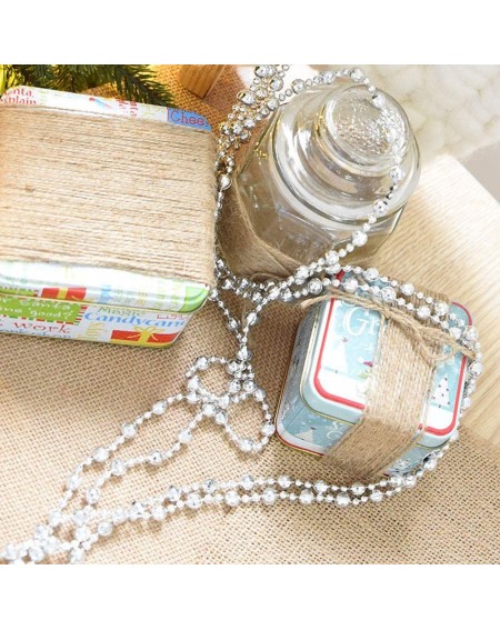 Wreaths Round Crystal Plastic Pearls Beads String Garland for Christmas- Valentine-New Year- Birthday- Exhibition-Wedding- Ba...