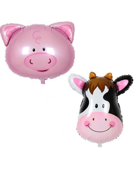 Balloons Barn Farm Balloons Animals Birthday Cow Party Favors Baby Shower Decorations Supplies (Pig&Cow) - C9182KNHEL9 $18.95
