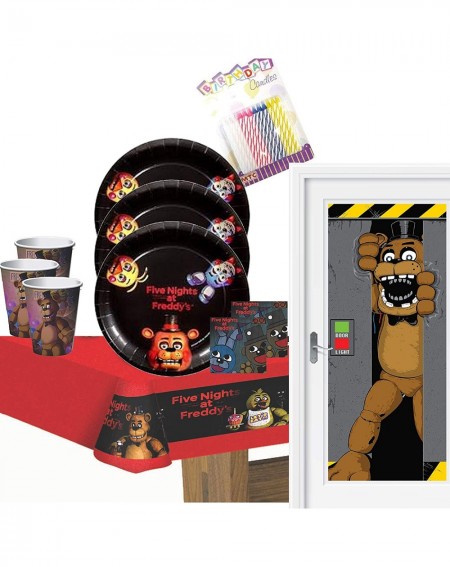 Party Packs Five Nights at Freddy's Party Supplies Pack Serves 16 Snack/Dessert Plates Beverage Napkins Cups Table Cover and ...