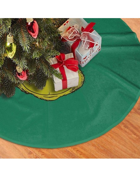 Tree Skirts Customgogo 30" Christmas Tree Skirt- How The Grinch Stole Christmas Xmas Tree Skirts Soft Carpet for Party Holida...