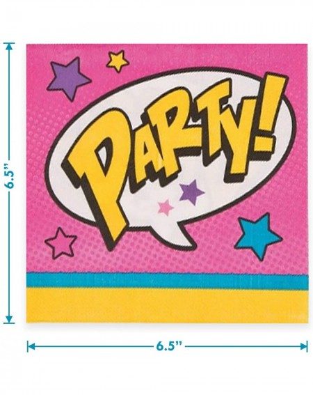 Party Packs Superhero Girls Party Pack - Pink Action Hero Dinner Plates- Lunch Napkins- Cups- and Table Cover Set (Serves 8) ...