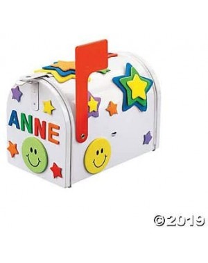 Favors White Tinplate Mailbox Toy - Great for Kids Crafts and Decorating Activities - CE117WGU7L9 $17.56