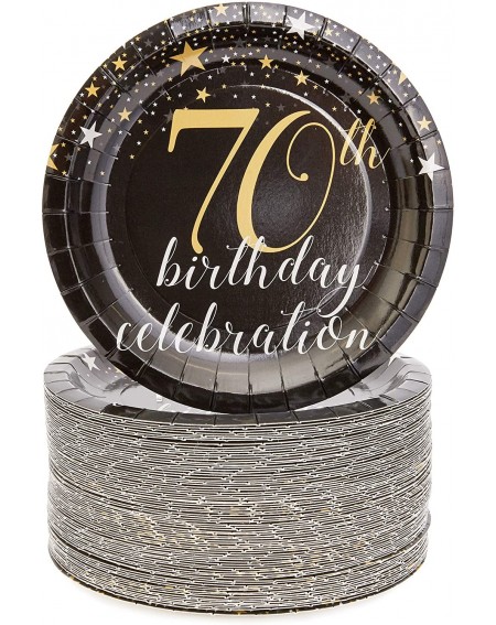 Tableware 70th Birthday Party Plates (7 In- 80 Pack) - CZ18SYQSHGO $27.23