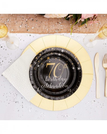 Tableware 70th Birthday Party Plates (7 In- 80 Pack) - CZ18SYQSHGO $11.32