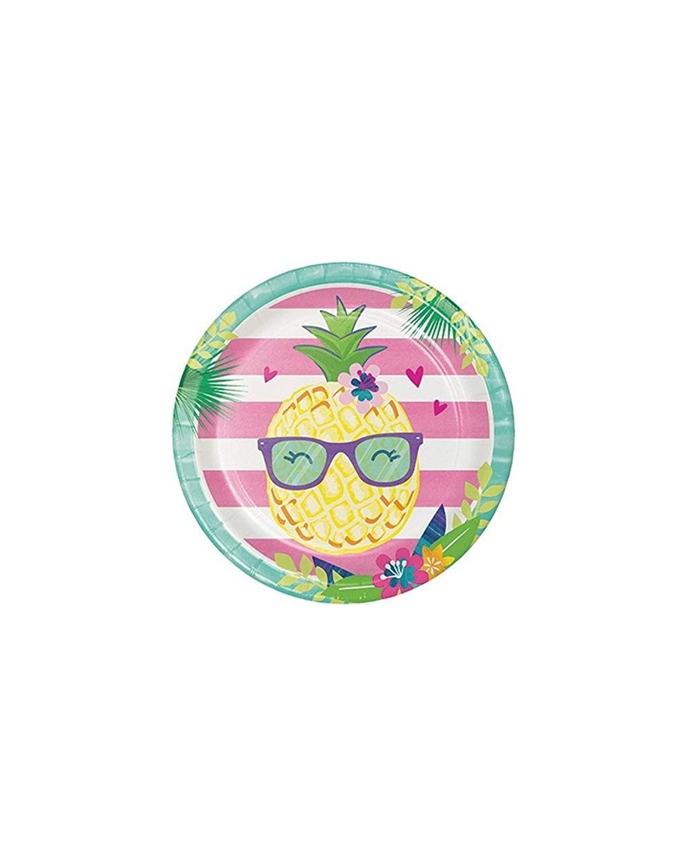 Party Tableware Pineapple and friends Party Plate- One Size- Multicolor - C418CGXXZEH $10.44