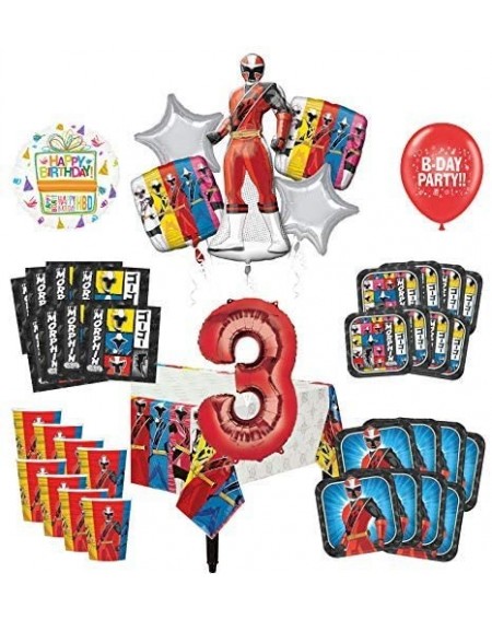 Balloons 3rd Birthday Party Supplies 8 Guest Decoration Kit and Balloon Bouquet - CC18NA0EACN $68.52