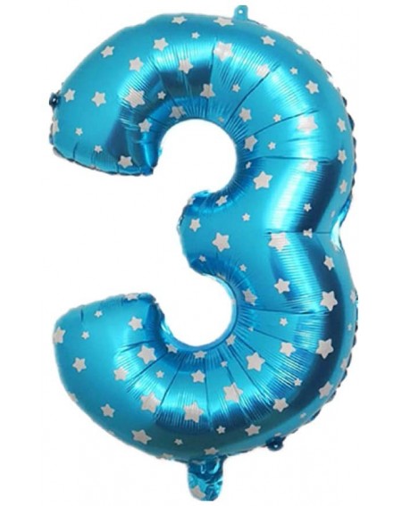 Balloons 32 Inch Large Printed Blue Number Balloons Foil Helium Balloons Birthday Party Wedding Bachelorette Bridal Shower Gr...