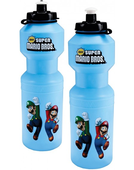 Party Favors Super Mario Bros Party Favors - Plastic Sports Water Bottle with Top (4) - C117Z4HW6MH $12.68