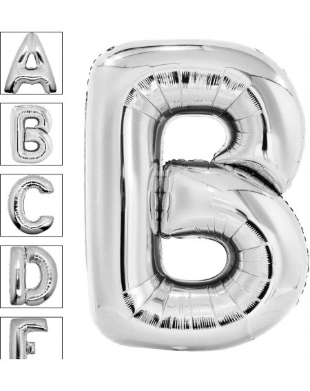 Balloons 40 Inch Giant Jumbo Helium Foil Mylar Balloons for Party Decorations (Premium Quality)- Glossy Silver- Letter B - Le...
