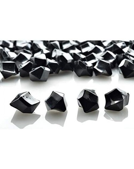 Confetti Black Colored Gemstones Acrylic Crystal Wedding Table Confetti Vase Filler (3/4 lb Bag) - Black - CV11B9S2I45 $19.19