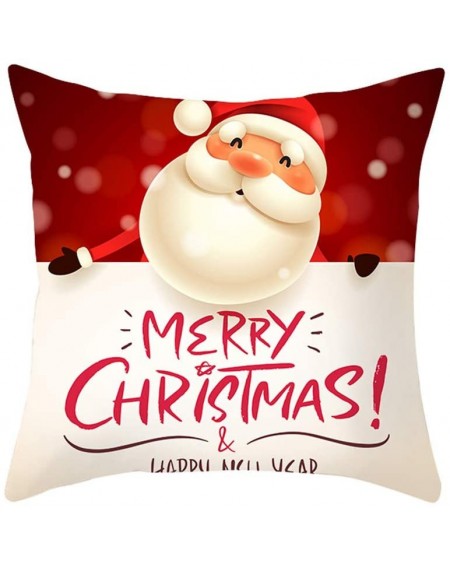 Swags Christmas Decor Christmas Pillow Cover Decor Pillow Case Sofa Waist Throw Cushion Cover- Christmas Ornaments Advent Cal...