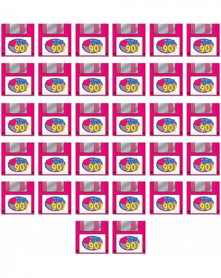 Tableware 53510 90's Floppy Disk Luncheon Napkins- 32 Piece- 2-Ply- Multicolored - C318O2KC4QA $9.80