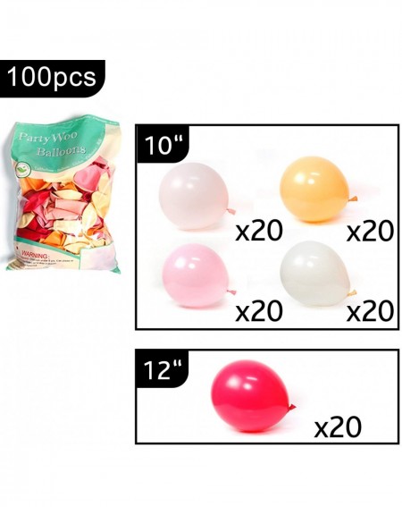 Balloons Blush Balloons- 100 pcs Blush Pink Balloons- Fuchsia Balloons- Baby Pink Balloons- Pastel Orange Balloons- Ivory Bal...
