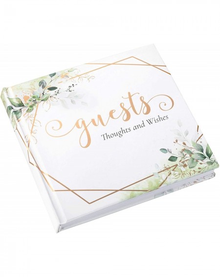 Guestbooks Botanical and Geometric Guest Book with Gold Accents- 0.65x8.25x8.15- Multi - C818YX3A758 $45.19