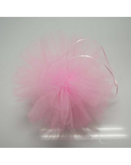 Tulle Pom Pom Ball Centerpiece- 10-Inch- Pink- 4-Pack - Pink - C611SNYEUF3
