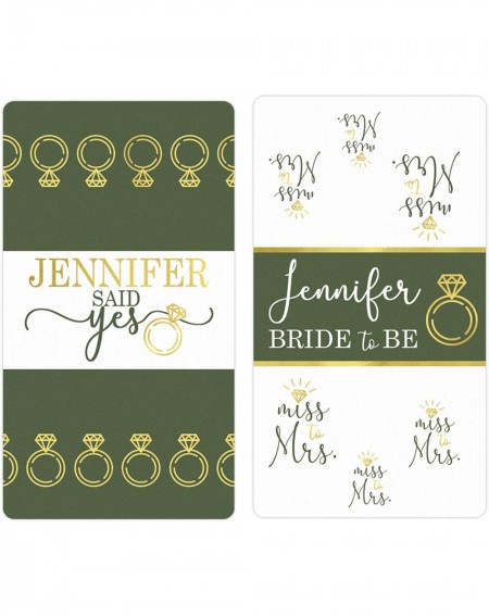 Favors Personalized Bridal Shower Mini Candy Bar Labels - 45 Stickers (Forest) - Forest - CK19DH4DKMM $9.86