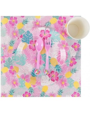 Party Packs Hawaiian Pineapple Party Supplies - Serves 18 Guest Includes Party Plates- Spoons- Forks- Cups- Napkins Party Pac...