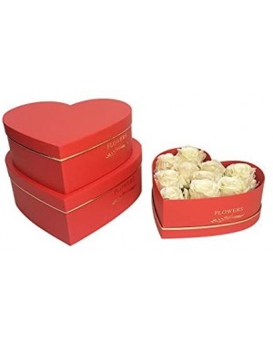 Favors 3pcs/Set-Hot Stamping Heart-Shaped Florist Packing Gift Flower Paper Box-foil Gold Color Wedding Party Gifts for Guest...