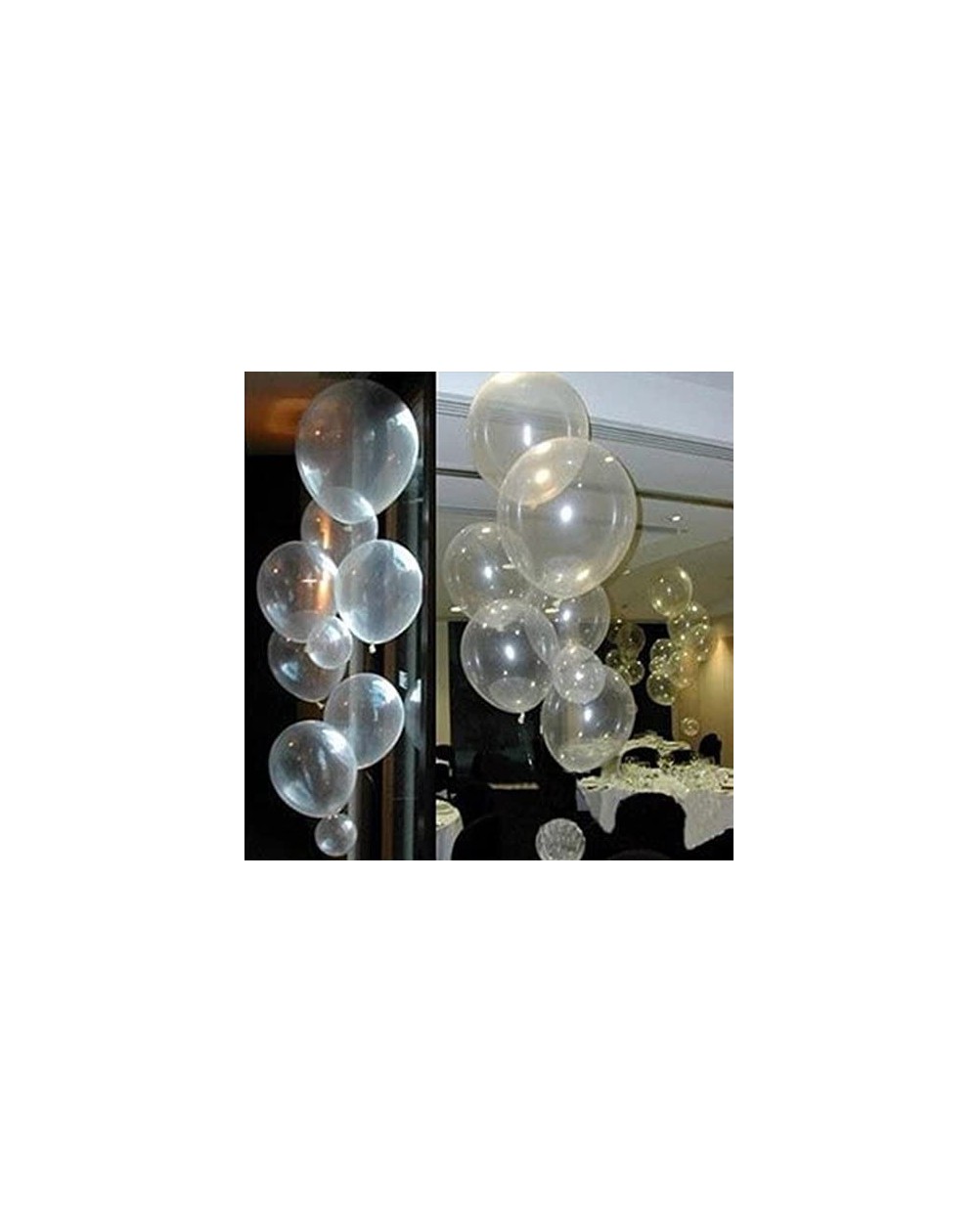 Balloons 50 pcs Clear Transparent Balloons- 12inch Round Clear Latex Balloons for Brithday Balloon Wedding Balloon decoration...