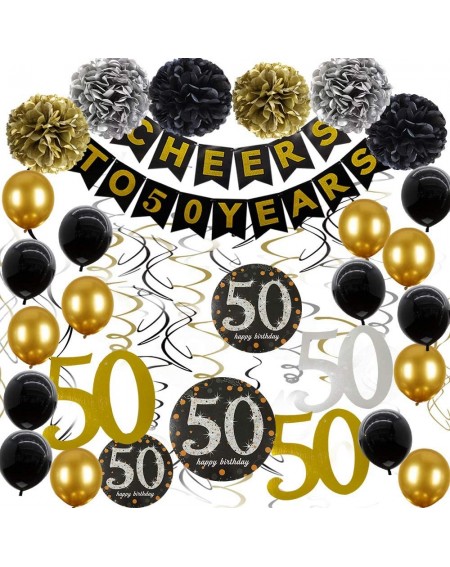 Banners & Garlands 50th Birthday Gifts For women 50th Birthday Decorations For women Cheers to 50 Years Banner 50 Birthday de...