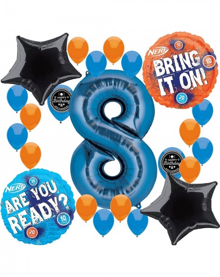 Balloons Nerf Party Supplies Birthday Balloon Decorations Bundle for (8th Birthday) - CB18DR57NM7 $44.59