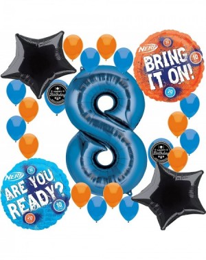 Balloons Nerf Party Supplies Birthday Balloon Decorations Bundle for (8th Birthday) - CB18DR57NM7 $27.35