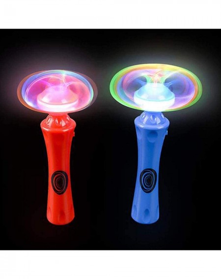 Favors 8 Inch Light-Up Wands - 2 Pack- LED Orbit Spinner Toy - Red- Blue - for Carnival Prizes- Rave- Birthday- Glow Sticks- ...