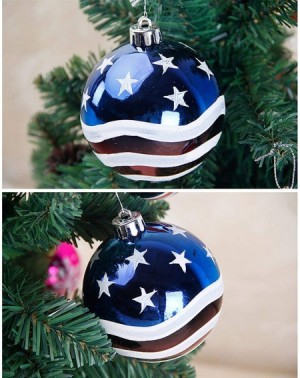 Ornaments 12PCS Stars & Stripes Christmastree Ball Ornaments 80mm Patriotic Ball Hanging Independence Day Party Decor Holiday...
