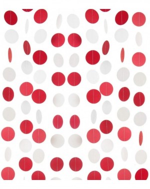 Banners & Garlands Red and White Paper Garland Circle Dots Party Garland Banner Streamer Backdrop Hanging Decorations- 2" in ...