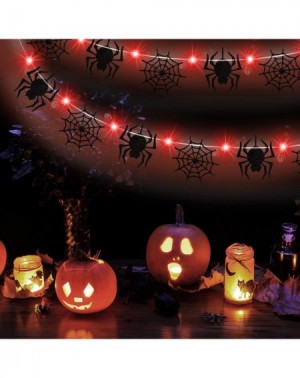 Indoor String Lights Halloween Lights with Spider and Spider Web Decor 9.8 Feet 30 LED Fairy Lights String 2 Modes Battery Ha...