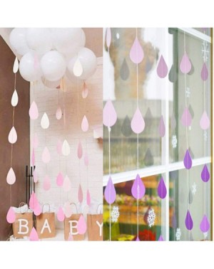 Banners Baby Shower Wedding Birthday Party Decorations Paper Bunting Raindrop Banners Flags Garlands (Pink) - CX18HOCM8YU $11.29