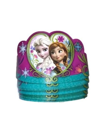 Party Hats 8 Pack of Disney Frozen Tiaras Paper Crowns Party Supply with Anna & Elsa - CP11M0GTLAX $18.20