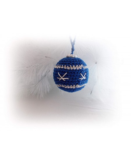 Stockings & Holders Crochet Personalized Ball Christmas Tree Ornament - C718ZL46ER9 $13.36
