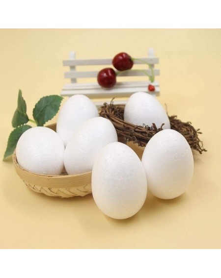 Centerpieces 10pcs White Foam Egg for Easter- DIY Handmade Painting Egg(10cm-10pcs) - CQ18AI4YCHO $10.67