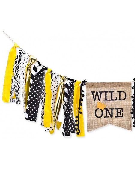 Banners HighChair Banner for 1st Birthday of Boys - Wild One First Birthday Decoration Banner for Photo Booth Props- Birthday...