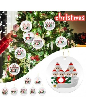 Ornaments Christmas Ornaments- 2020 Christmas Decoration Personalized- Round Wooden Christmas Tree Hanging Ornament Kit DIY C...
