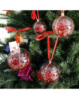 Ornaments Clear Ornaments Balls-20pcs Clear Christmas Decorations Balls-5678cmDIY Plastic Fill-able Christmas Decorations Tre...